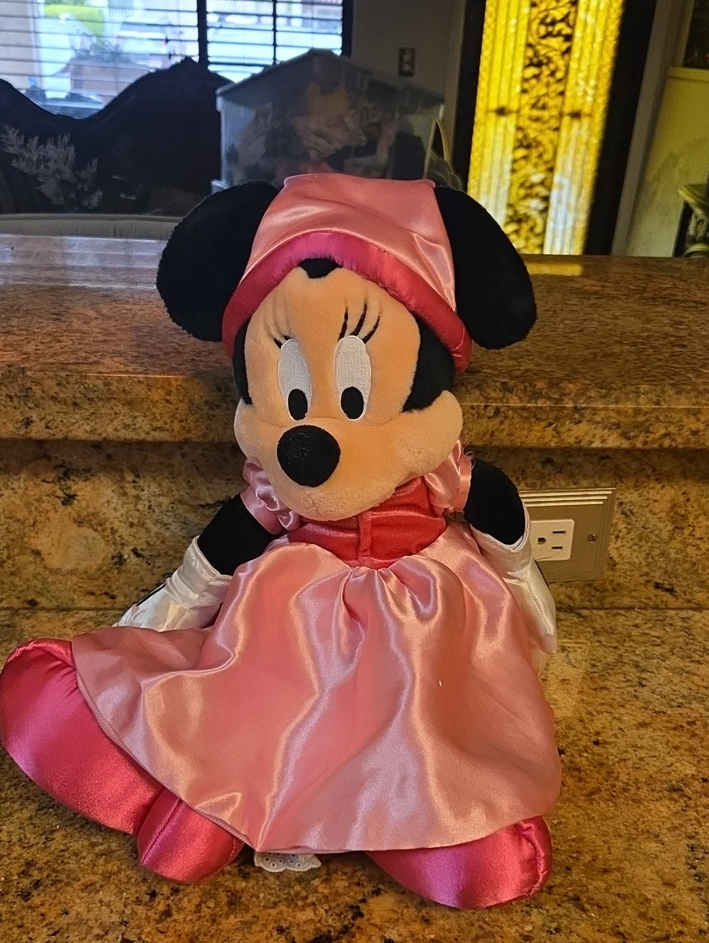 Minnie Mouse Pink Satin Dress Plush Doll by Disney